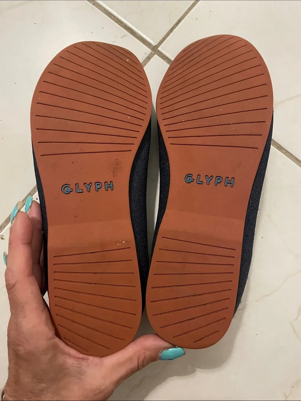 GLYPH Knit Mens Size 11.5 Navy Blue Slip On Comfort Minimalist Loafers Shoes